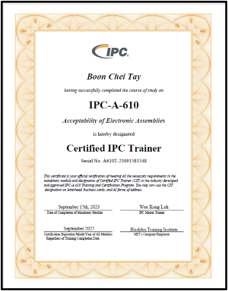 ipc certificate